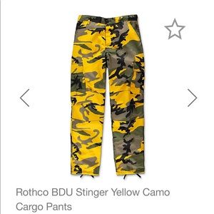 Rothco BDU Stinger Yellow Camo Cargo Pants